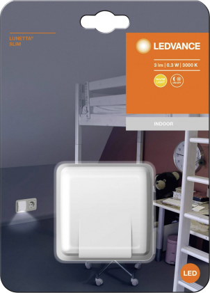 Ночник розеточный OSRAM LEDVANCE 0.3 Вт Lunetta Slim Square LED белый