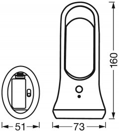 Светильник OSRAM LEDVANCE NIGHTLUX MOBILE LANTERN WT с датчиком движения и освещения
