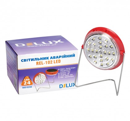 Светильник DELUX REL-102 (3.7V1.2Ah) 24 LED 4W (солнечная панель) аварийный светодиодный