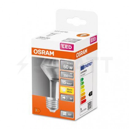 Лампа OSRAM LED R63 60 4.3W/827 230V GL E27 світлодіодна