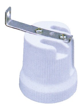 Патрон DELUX F519D E27 керамический держатель со скобой