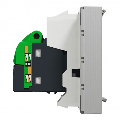 Розетка комп'ютерна SCHNEIDER Unica NEW RJ45 (кат. 5е) неекран. 2 мод. біла