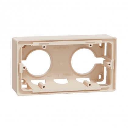 Коробка для відкритого встановлення SCHNEIDER Unica NEW 2 поста бежева