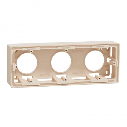 Коробка для відкритого встановлення SCHNEIDER Unica NEW 3 пости бежева