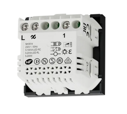 Диммер SCHNEIDER Unica NEW универсальный поворотно-нажимной 5-200Вт нак./5-100ВА LED антрацит