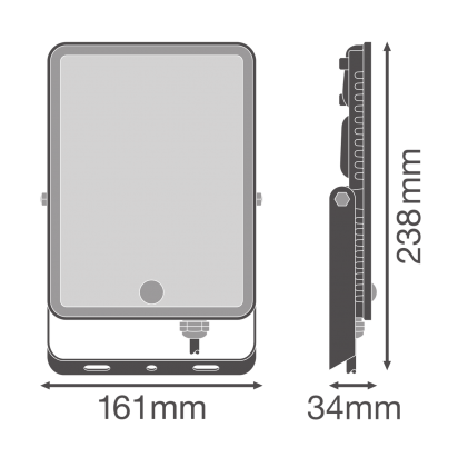 Прожектор OSRAM LEDVANCE ESSENTIAL SENSOR 50W 4500Lm 4000K IP65 с датчиком "движение/свет" черный