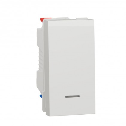 Выключатель (переключатель) SCHNEIDER Unica NEW 1 кл. с возмож. подсв. 1 мод. 10А сх.6 белый