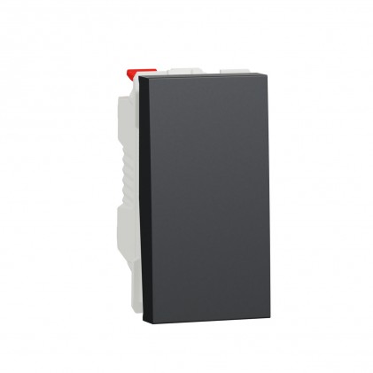 Выключатель кнопка SCHNEIDER Unica NEW 1 кл. 1 мод. 10А антрацит