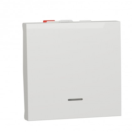 Выключатель (переключатель) SCHNEIDER Unica NEW 1 кл. с возможн. подсв. 2 мод. 10А сх.6 белый