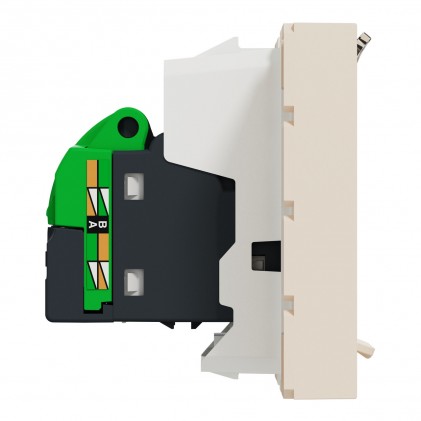 Розетка комп'ютерна SCHNEIDER Unica NEW RJ45 (кат. 6) неекран. 2 мод. бежева