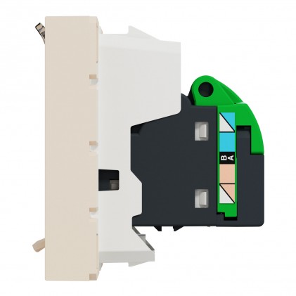 Розетка комп'ютерна SCHNEIDER Unica NEW RJ45 (кат. 6) неекран. 2 мод. бежева
