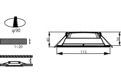 LED панель PHILIPS DN027B G3 LED6 6W/NW D90 светодиодная