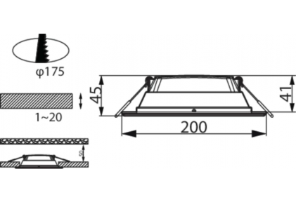 LED панель PHILIPS DN027B G3 LED15 15W/NW D175 RU світлодіодна