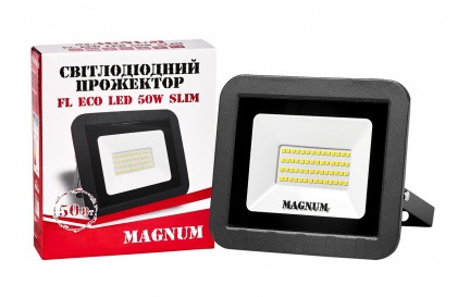 Прожектор MAGNUM FL ECO LED 50Вт slim 220В 6500К IP65 светодиодный