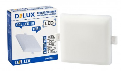 Світильник DELUX GCL LED 10 4000К 10Вт 230В світлодіодний квадратний
