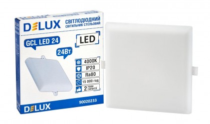 Світильник DELUX GCL LED 24 4000К 24Вт 230В світлодіодний квадратний