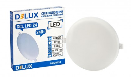 Светильник DELUX GCL LED 24 4000К 24Вт 230В светодиодный круглый