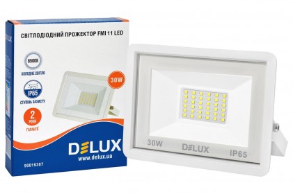 Прожектор DELUX FMI 11 LED 30 Вт 220В 6500К IP65 белый светодиодный