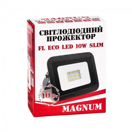 Прожектор MAGNUM FL ECO LED 10Вт slim 220В 6500К IP65 светодиодный