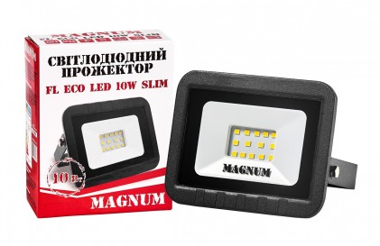 Прожектор MAGNUM FL ECO LED 10Вт slim 220В 6500К IP65 светодиодный