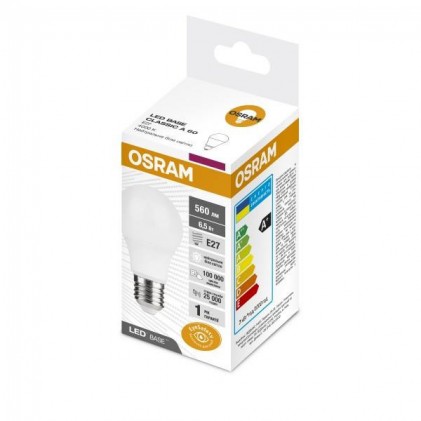 Led лампа OSRAM LBE CLA60 6.5W/840 560Lm 230V E27 світлодіодна