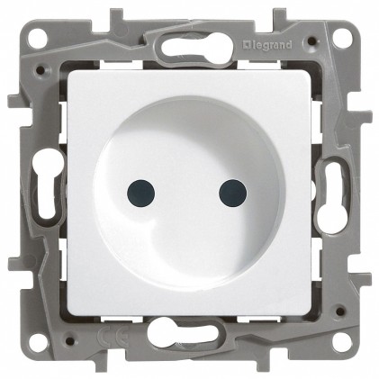 Розетка без заземления LEGRAND Etika белая