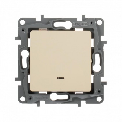 Выключатель LEGRAND Etika 1-клавишный с подсветкой 10АХ/250В слоновая кость