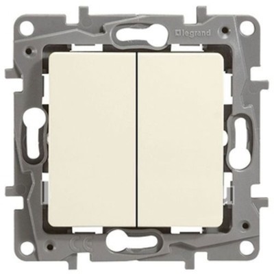 Выключатель-переключатель LEGRAND Etika 2-клавишный 10АХ/250В слоновая кость