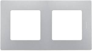 Рамка LEGRAND Etika 2 поста алюминий