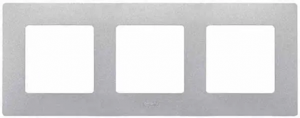 Рамка LEGRAND Etika 3 поста алюминий