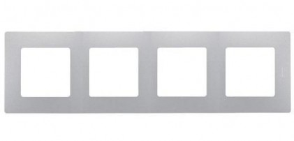 Рамка LEGRAND Etika 4 поста алюминий