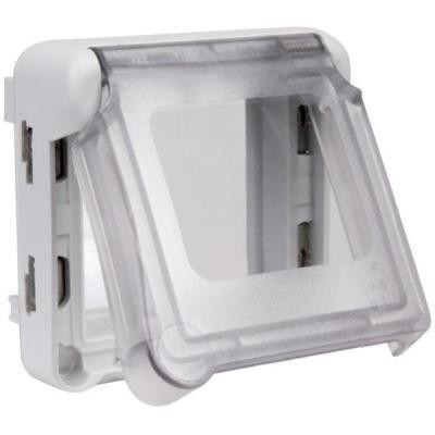 Адаптер LEGRAND Plexo для 2-модульных механизмов Mosaic с крышкой IP55 серый