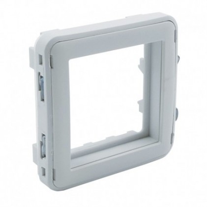 Адаптер LEGRAND Plexo для 2-модульних механізмів Mosaic IP55 сірий