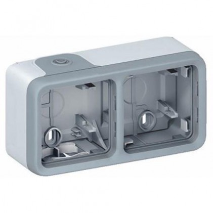 Коробка LEGRAND Plexo 2-местная для внешнего монтажа IP55 серая