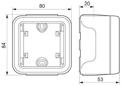 Коробка LEGRAND Plexo 1-местная для внешнего монтажа IP55 белая