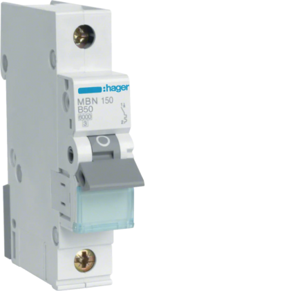 Автовыключатель HAGER 50А 1п B 6 kA 1м MBN150