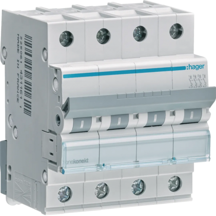 Автовыключатель HAGER 32А 4п С 6 kA 4м MCN432