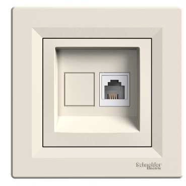 Розетка SCHNEIDER ASFORA EPH4100123 TF RJ11 кремова