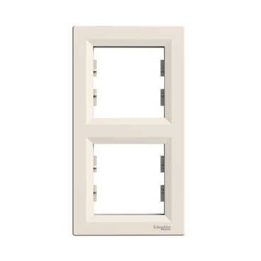 Рамка SCHNEIDER ASFORA EPH5810223 подвійна вертикальна кремова