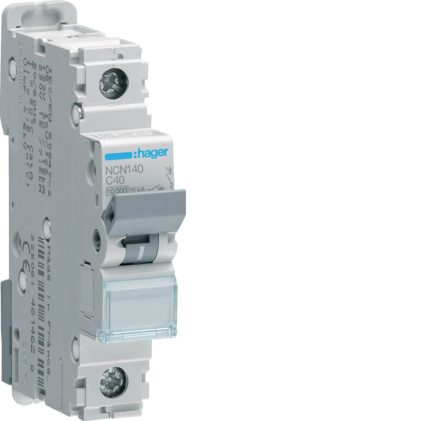 Автовыключатель HAGER 40А 1п С 10 kA 1м NCN140