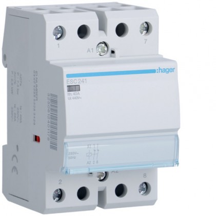 Контактор HAGER 2н.з. 40А 230В АС 3м ESC241
