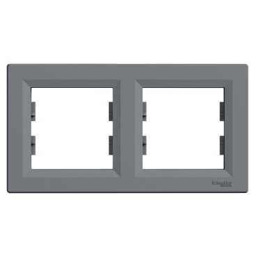 Рамка SCHNEIDER ASFORA EPH5800262 подвійна сталь