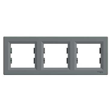 Рамка SCHNEIDER ASFORA EPH5800362 потрійна сталь