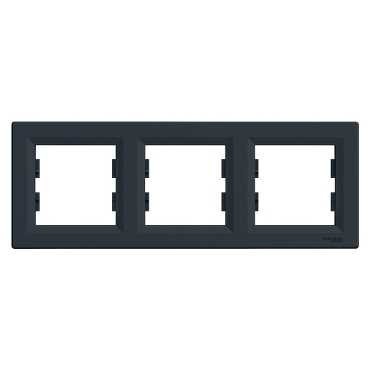 Рамка SCHNEIDER ASFORA EPH5800371 потрійна антрацит
