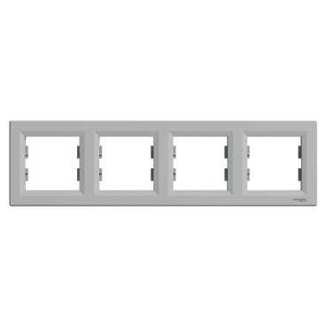 Рамка SCHNEIDER ASFORA EPH5800461 чотиримісна алюміній