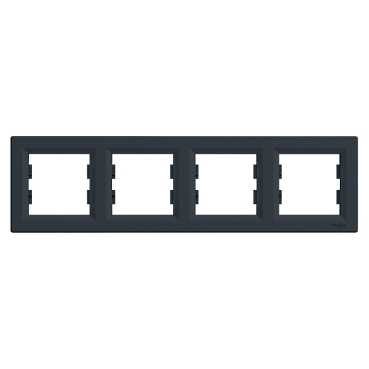 Рамка SCHNEIDER ASFORA EPH5800471 чотиримісна антрацит