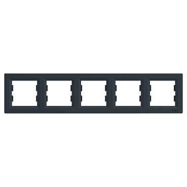 Рамка SCHNEIDER ASFORA EPH5800571 п'ятимісна антрацит