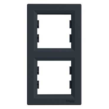 Рамка SCHNEIDER ASFORA EPH5810271 двойная вертикальная антрацит