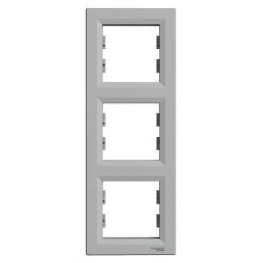 Рамка SCHNEIDER ASFORA EPH5810361 тройная вертикальная алюминий