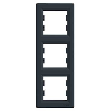 Рамка SCHNEIDER ASFORA EPH5810371 потрійна вертикальна антрацит